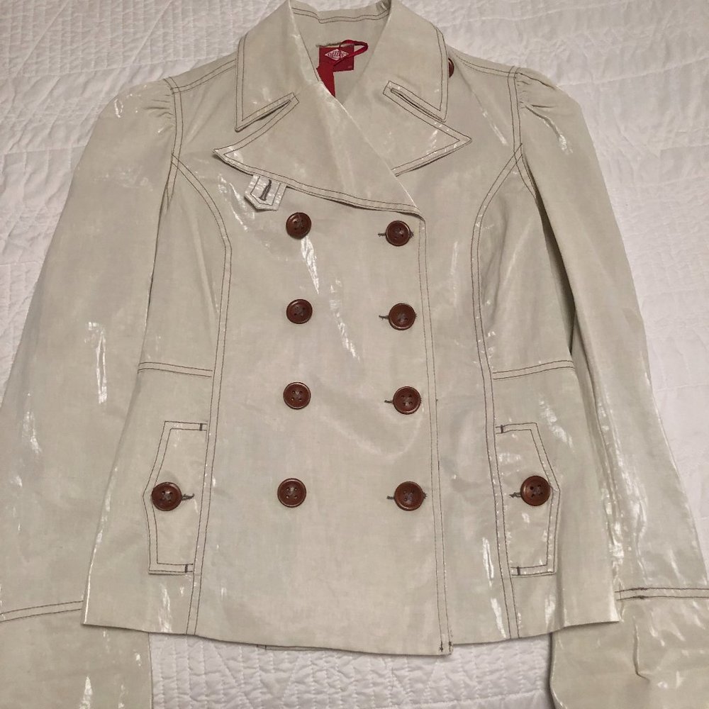Oilily Jacket Double Breasted Ivory Sheen